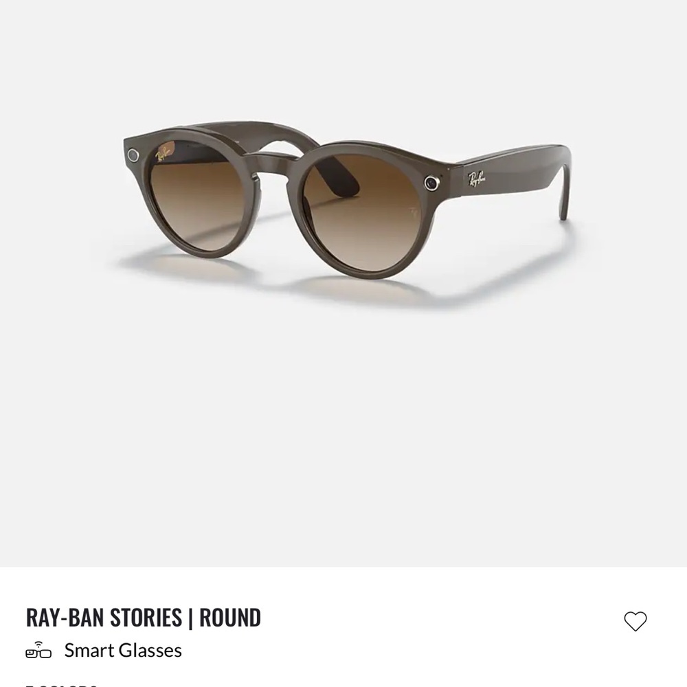 Ray-ban stories in Shiny Brown Frame and Brown Gradient Lens.